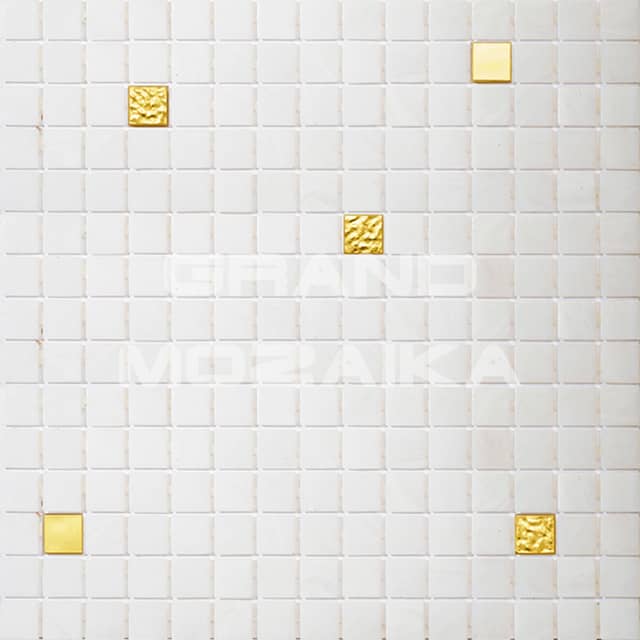 Стеклянная мозаика с формованным золотом, серия Alma mix gold