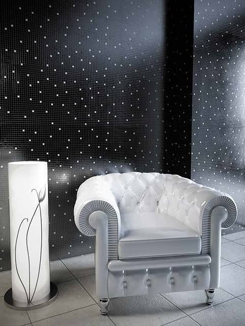 Стеклянная мозаика с формованным золотом, серия Alma mix gold