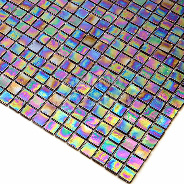 Стеклянная мозаика с добавлением иридия, серия Flicker