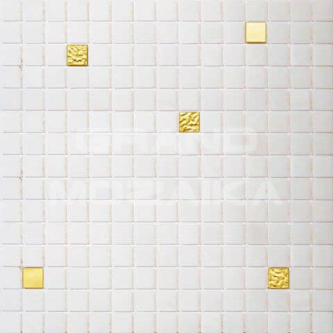 Стеклянная мозаика с обрезным золотом, серия Alma mix gold
