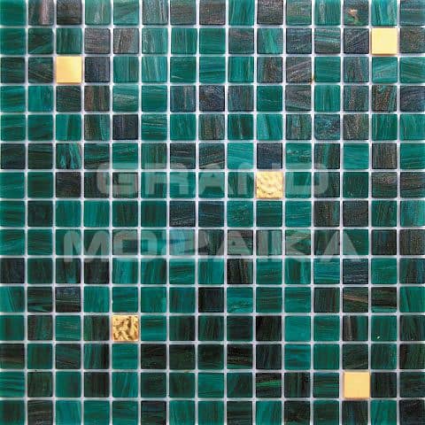 Стеклянная мозаика с обрезным золотом, серия Alma mix gold