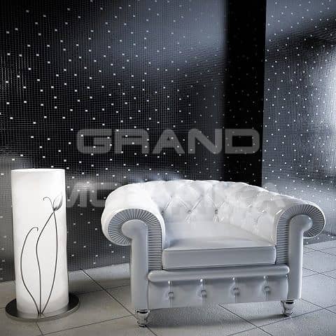 Стеклянная мозаика с обрезным золотом, серия Alma mix gold