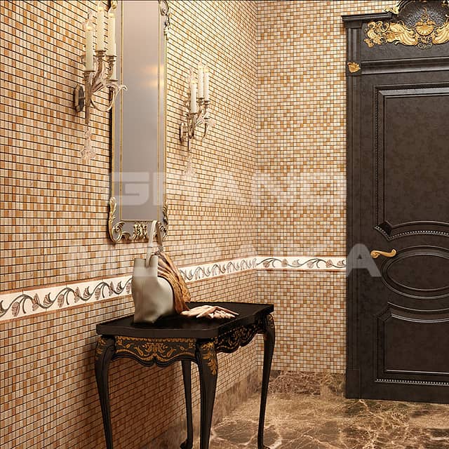 Мозаика из мрамора, серия Goldy