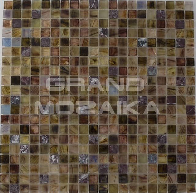 Мозаика из стекла и камня серия Amber