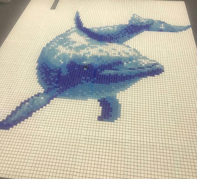 Мозаичное панно Большой дельфин