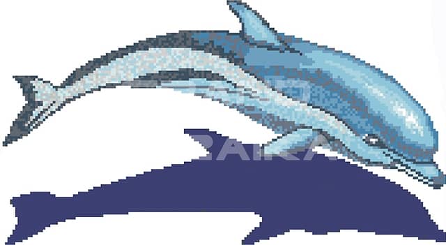 Мозаичное панно Дельфин с тенью 2