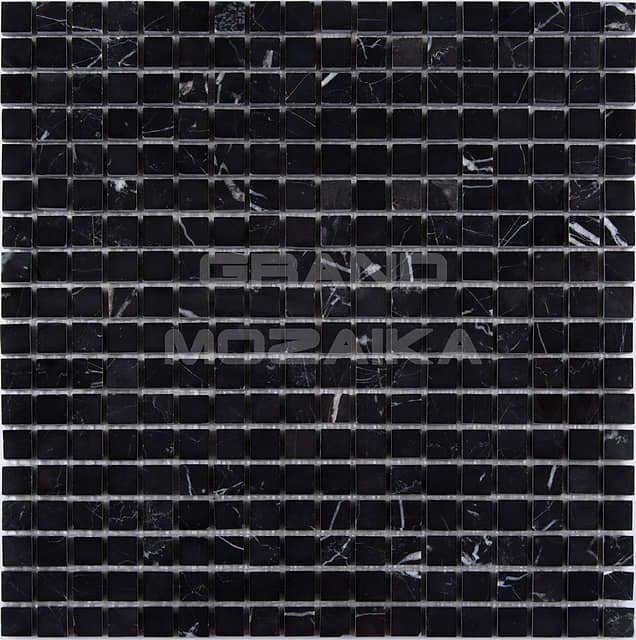 Мозаика из мрамора Nero Marquina