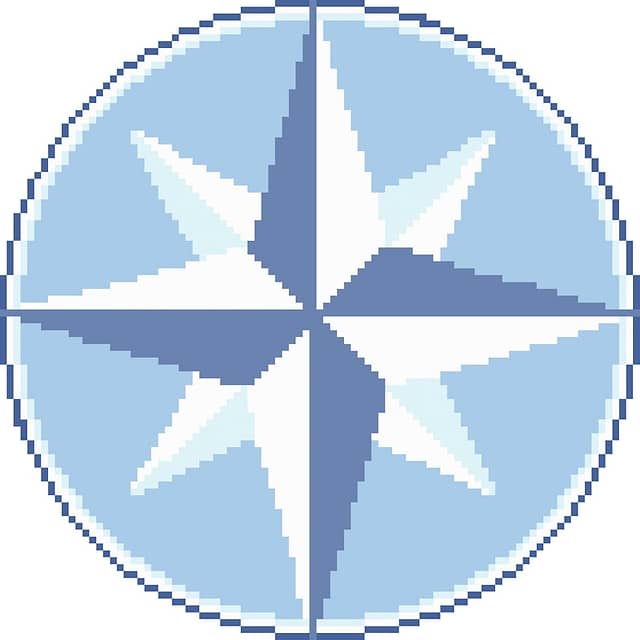 Мозаичное панно Роза ветров 1