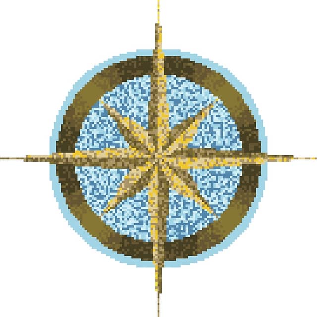 Мозаичное панно Роза ветров 2