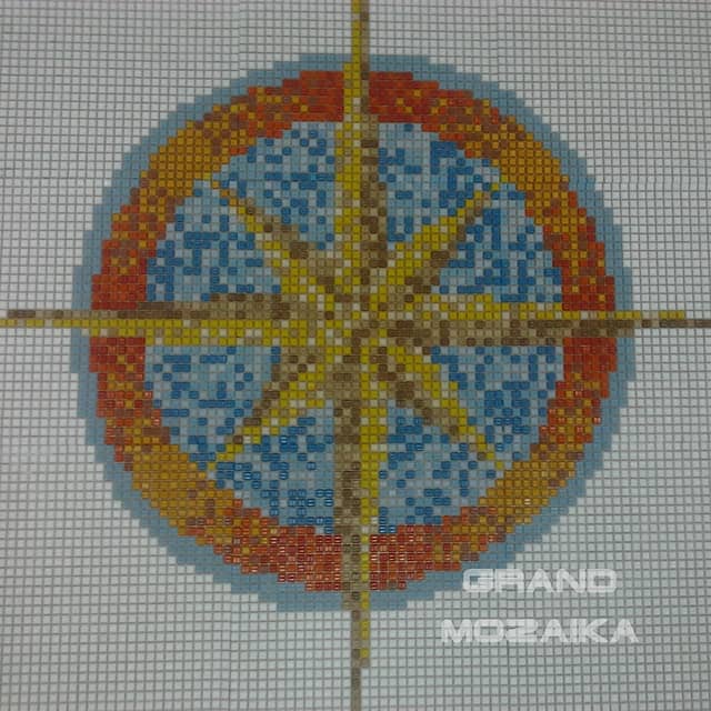 Мозаичное панно Роза ветров 2