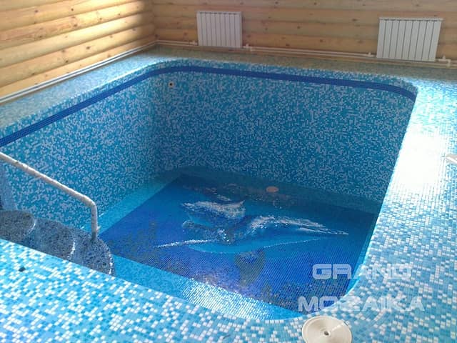 Мозаичное панно “Два дельфина”