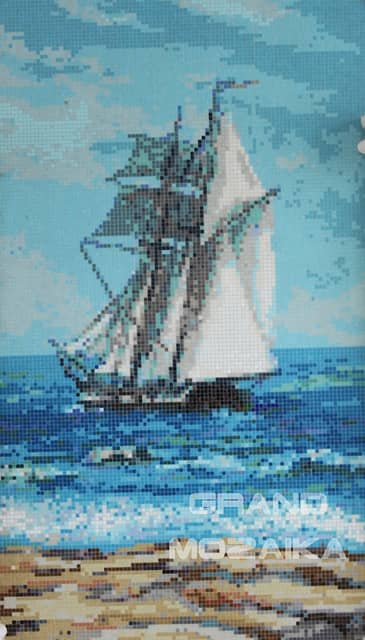 Мозаичное панно «Парусник»