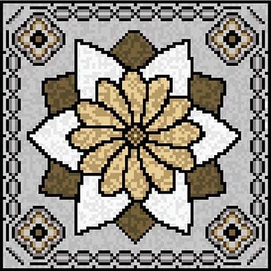 Мозаичное панно Ковёр 1 (базовые цвета)