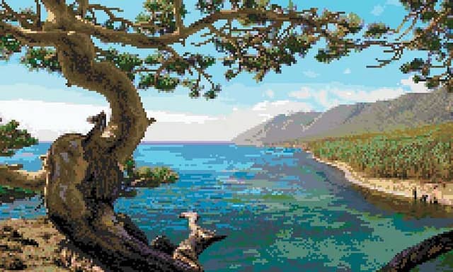 Мозаичное панно Сосна