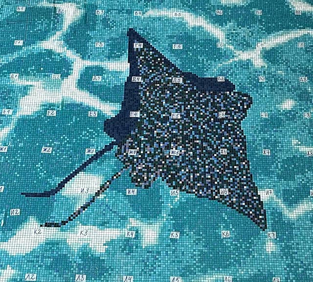 Мозаичное панно Скат