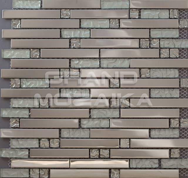 Мозаика из металла и стекла серия Metal