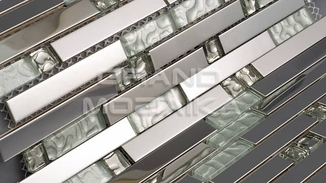 Мозаика из металла и стекла серия Metal