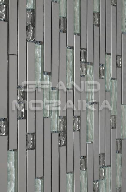 Мозаика из металла и стекла серия Metal