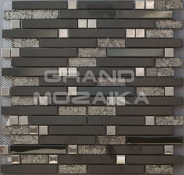 Мозаика из металла и стекла серия Metal