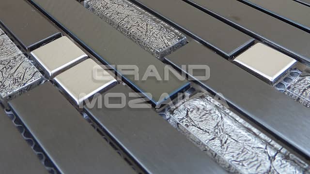 Мозаика из металла и стекла серия Metal