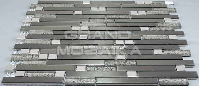Мозаика из металла и стекла серия Metal