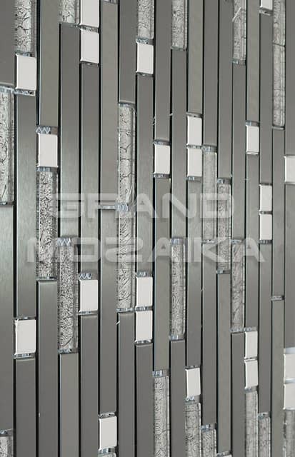 Мозаика из металла и стекла серия Metal