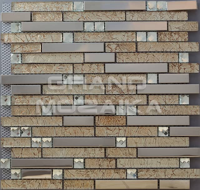 Мозаика из металла и стекла серия Metal