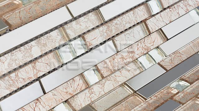 Мозаика из металла и стекла серия Metal