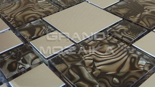 Мозаика из металла и стекла серия Metal