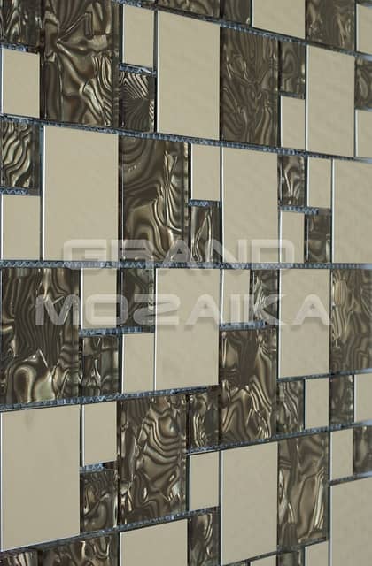 Мозаика из металла и стекла серия Metal