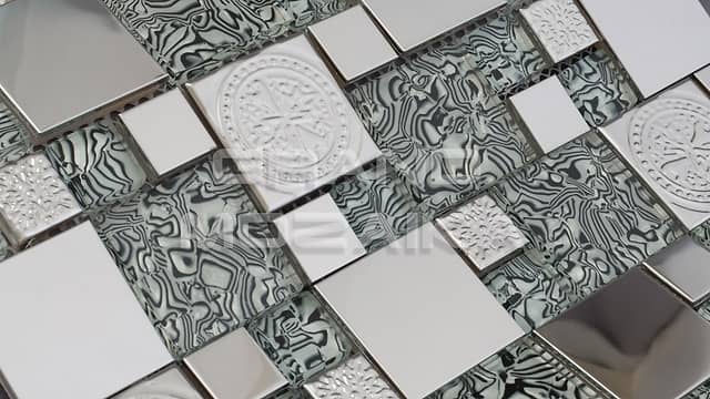 Мозаика из металла и стекла серия Metal