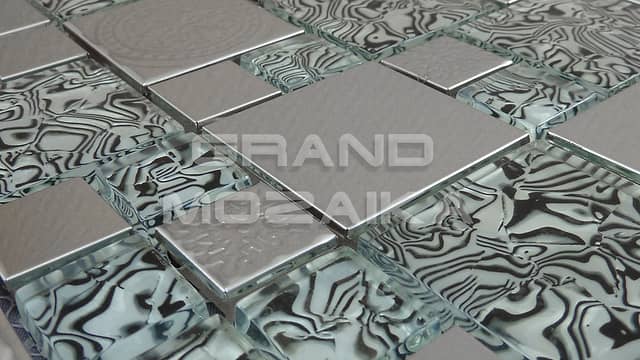 Мозаика из металла и стекла серия Metal