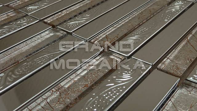 Мозаика из металла и стекла серия Metal