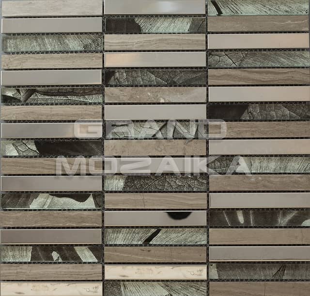 Мозаика из стекла, камня и металла серия Metal