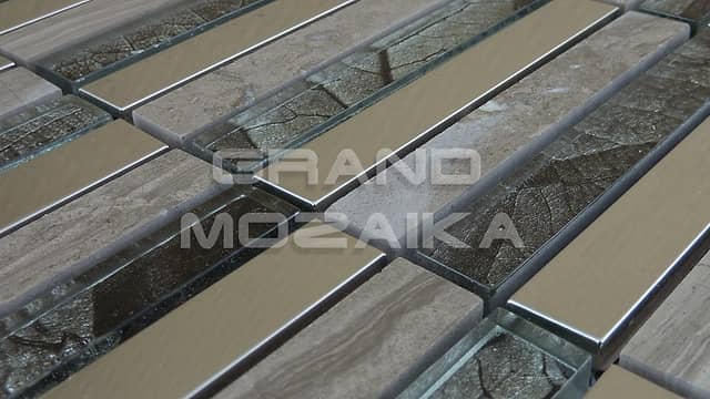 Мозаика из стекла, камня и металла серия Metal