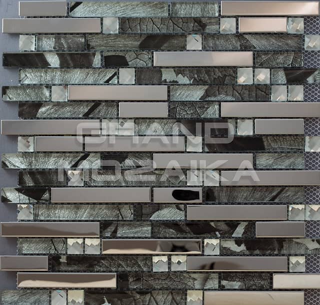Мозаика из металла и стекла серия Metal