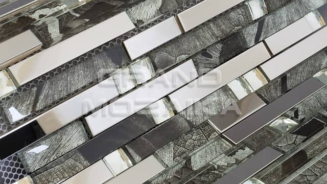 Мозаика из металла и стекла серия Metal