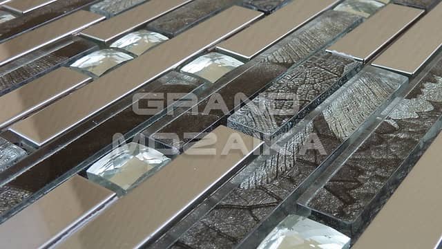 Мозаика из металла и стекла серия Metal