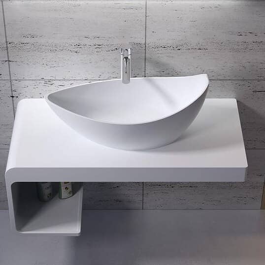 Настольная раковина из акрилового камня 672x330x241