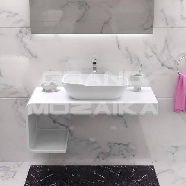 Настольная раковина из акрилового камня 520x320x140