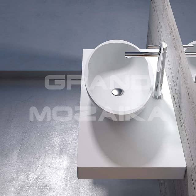 Настольная раковина из акрилового камня 647x357x150