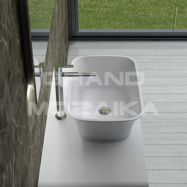 Настольная раковина из акрилового камня 580x360x200