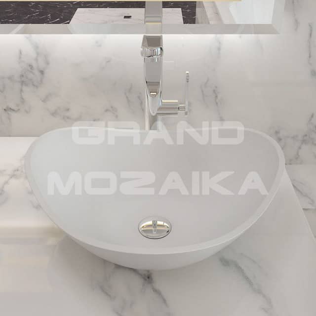 Настольная раковина из акрилового камня 520x415x165