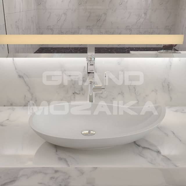 Настольная раковина из акрилового камня 650x380x130