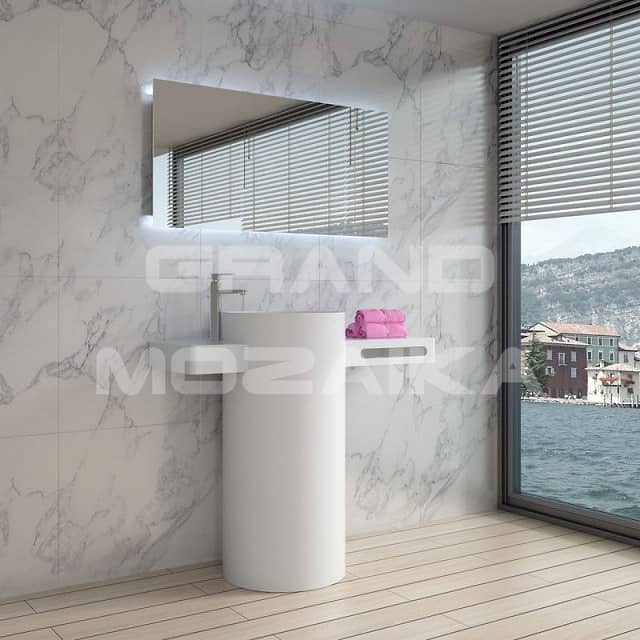 Напольная раковина из акрилового камня 1000x470x890