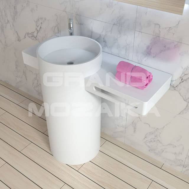 Напольная раковина из акрилового камня 1000x470x890