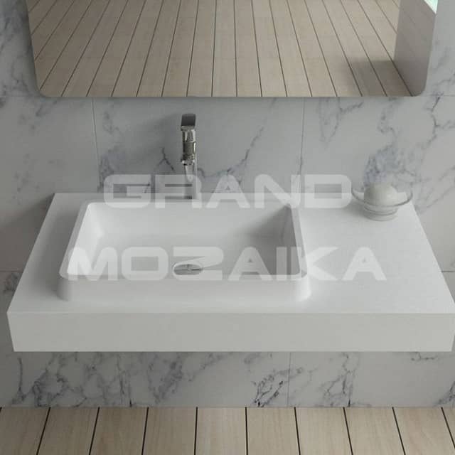 Настенная раковина из акрилового камня 900x500x150