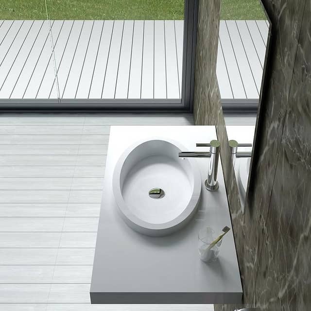 Настенная раковина из акрилового камня 1000x500x100