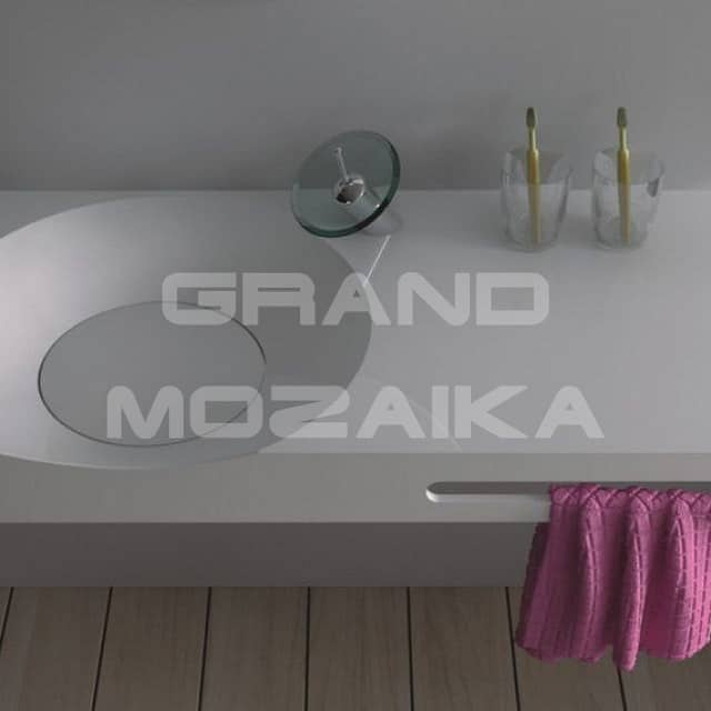 Настенная раковина из акрилового камня 900x480x140