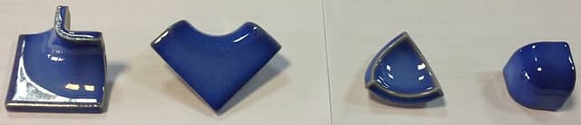 Наружные уголки из керамики на сетке, серия Porcelain